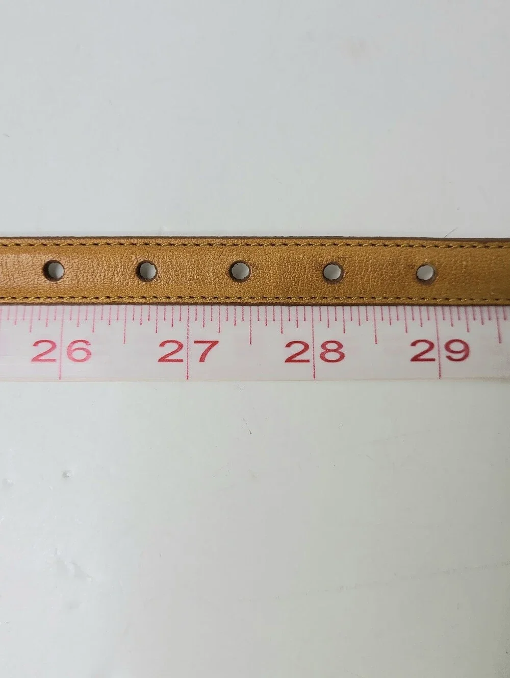Pierre Cardin Tan Full Grain Cowhide Skinny Vintage Belt